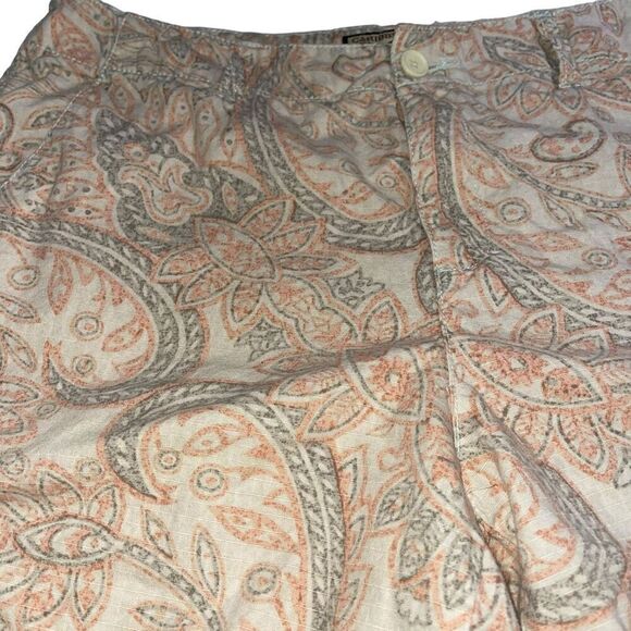 Caribbean Joe‎ Botanical Paisley Print Bermuda Shorts - Size 14 - Picture 3 of 8